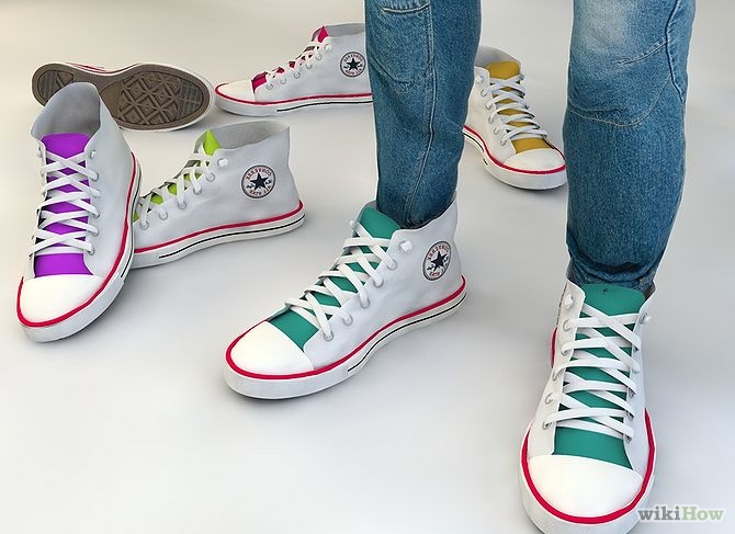 converse alte uomo indossate