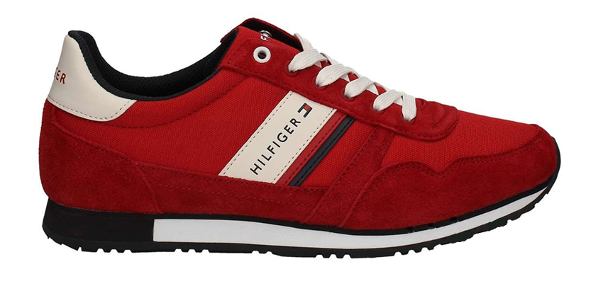 scarpe tommy hilfiger uomo rosse